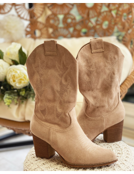 Boots style western Beige - Roxane