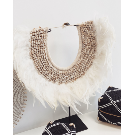 Collier Plumes & Coquillage