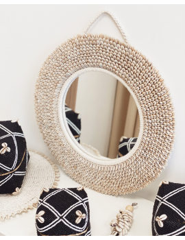 Miroir rond Coquillages