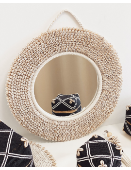 Miroir rond Coquillages