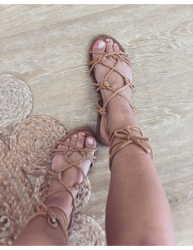 Sandales à nouer Camel - Judy