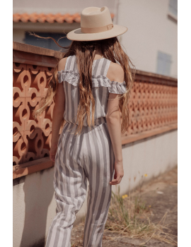 Combipantalon à rayures bleues - Mini Ellie