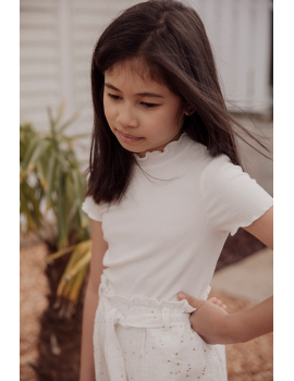 Short gaze de coton écru - Mini Zélie