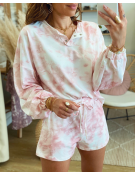 Ensemble Short Tie and Dye rose - Kim