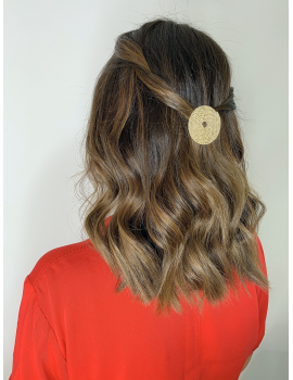 Barrette Rond doré