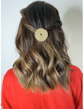 Barrette Rond doré