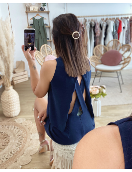 Combishort bleu marine - Jordy (Made in France)