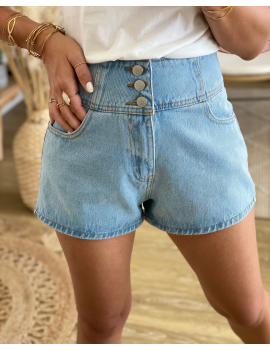 Short en jean Bleu - Ezio