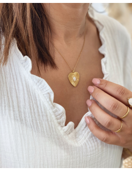 Collier acier doré - Esmée