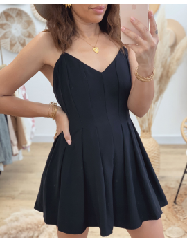 Combishort pilssée noire - Zita