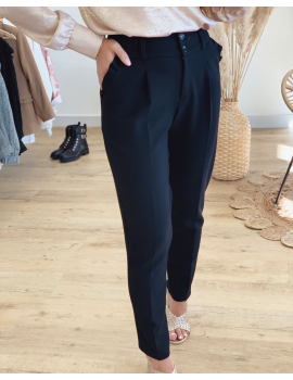 Pantalon tailleur Noir - Julie (Made in France)