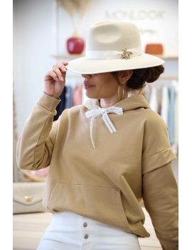 Sweat à capuche camel - Sahel