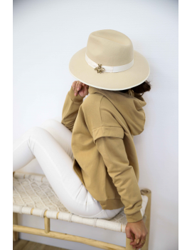 Sweat à capuche camel - Sahel