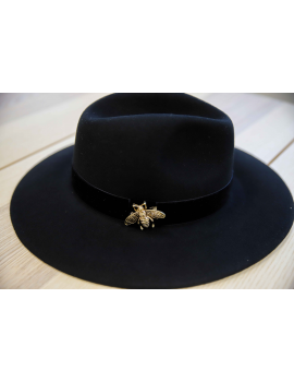Chapeau noir liseré velours - Bee
