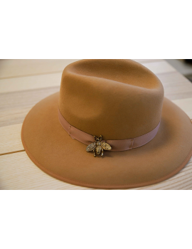 Chapeau camel liseré ruban - Maya