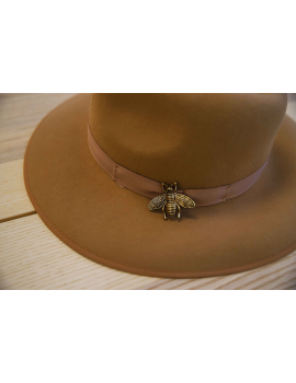 Chapeau camel liseré ruban - Maya