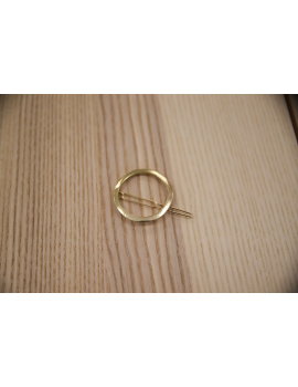 Barrette ronde lisse doré