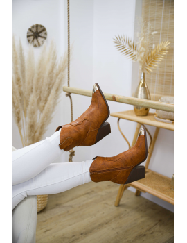 Bottines santiags camel - Havana