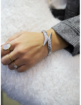 Jonc en acier argenté - Fall