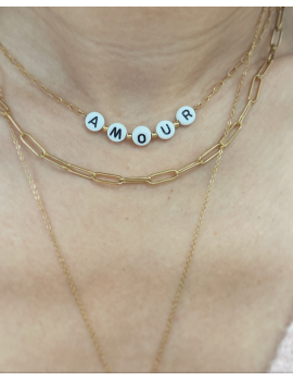 Collier triple rang - Amour