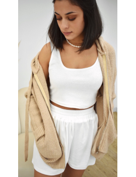 Ensemble short et top blanc - Pampa
