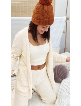 Ensemble Pantalon Crop Top Beige - Pilou