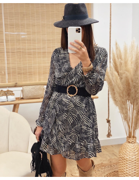 Robe à motifs et volants - Apolline