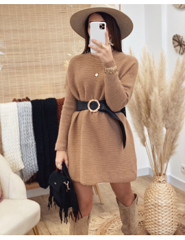 Robe pull oversize camel - Lisea