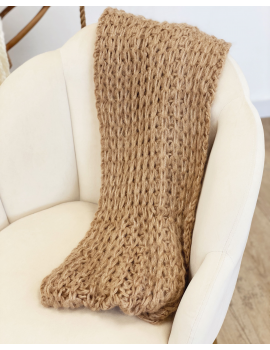 Echarpe camel grosses mailles - Shana