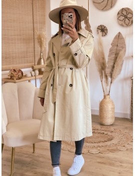 Pleated back trench coat - Elyna