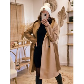 camel coat with hood womens