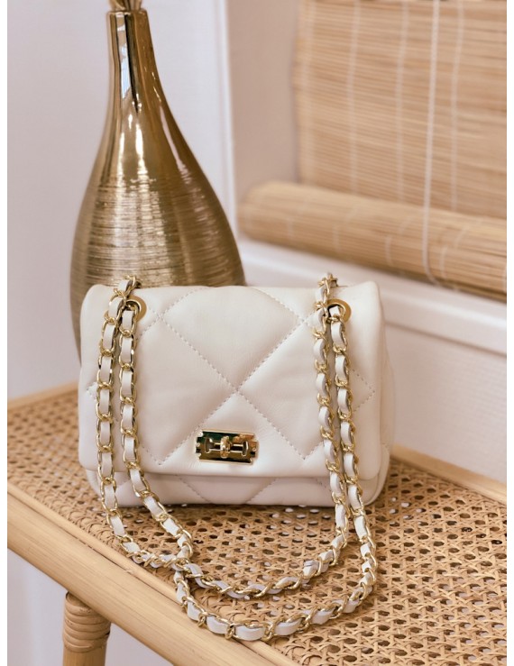 Small white quilted bag - Tino