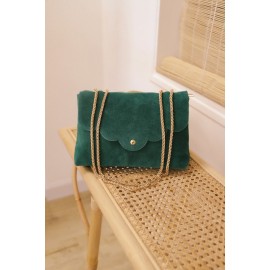 Sac nuage cuir daim Vert MONLOOK