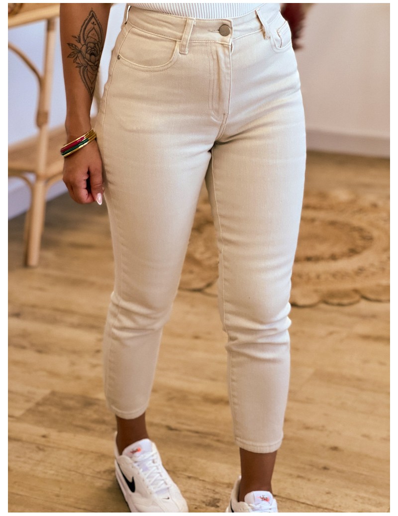 Jean mom fit beige - Marvin