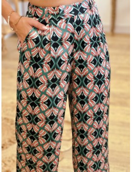 Pantalon large imprimé - Mei